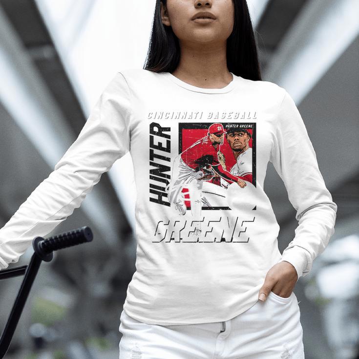 Hunter Greene Cincinnati MLB Baseball Players MLBHGR203M Unisex Long Sleeve T-Shirt