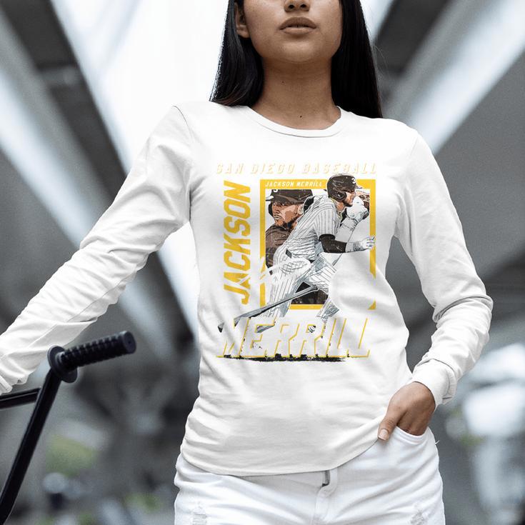 Jackson Merrill San Diego MLB Baseball Player MLBJME203M Unisex Long Sleeve T-Shirt Jackson Merrill San Diego MLB Baseball Player MLBJME203M Unisex Long Sleeve T-Shirt