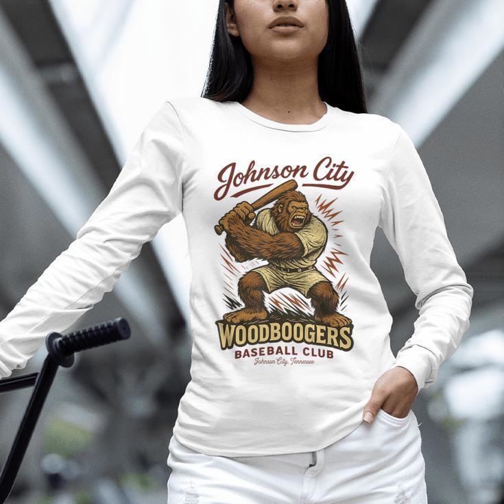 Johnson City Woodboogers Retro Baseball Club Unisex Long Sleeve T-Shirt Johnson City Woodboogers Retro Baseball Club Unisex Long Sleeve T-Shirt