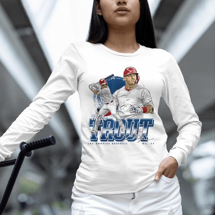 Mike Trout Los Angeles A MLB Baseball Players MLBMTR302N Unisex Long Sleeve T-Shirt Mike Trout Los Angeles A MLB Baseball Players MLBMTR302N Unisex Long Sleeve T-Shirt
