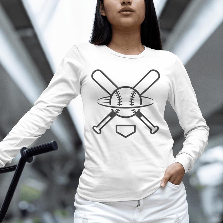 Minimalist Baseball Clean Sports Graphic Tee For Fan Players Unisex Long Sleeve T-Shirt Minimalist Baseball Clean Sports Graphic Tee For Fan Players Unisex Long Sleeve T-Shirt
