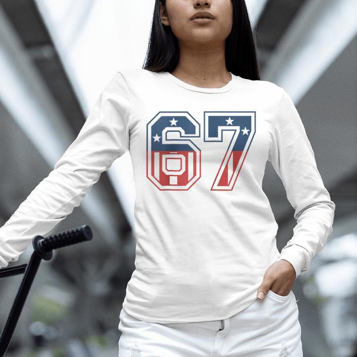 Number 67 USA Raglan Baseball Tee Unisex Long Sleeve T-Shirt
