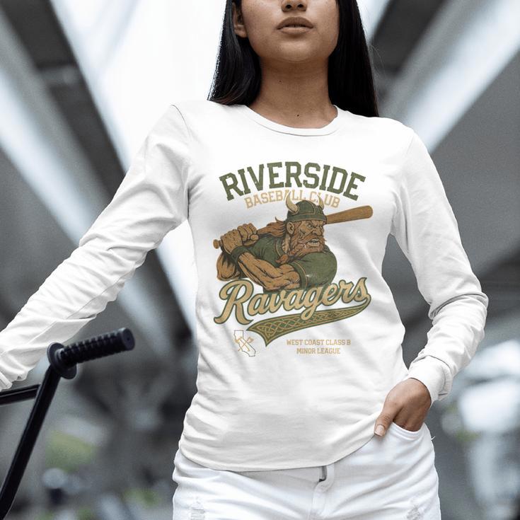Riverside Ravagers Retro Minor League Baseball Unisex Long Sleeve T-Shirt