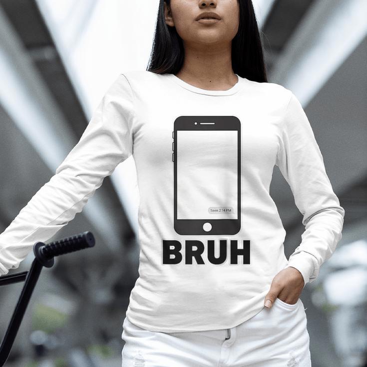 Texted First Bruh Seen Message Valentine's Day Humor Raglan Baseball Tee Unisex Long Sleeve T-Shirt