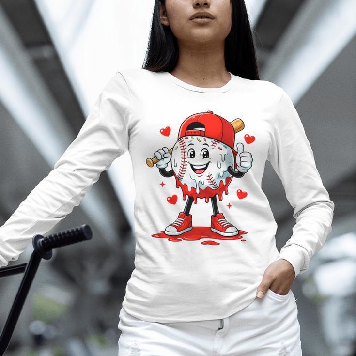 Valentine Baseball Heart Sports Men Boys Kid Unisex Long Sleeve T-Shirt Valentine Baseball Heart Sports Men Boys Kid Unisex Long Sleeve T-Shirt