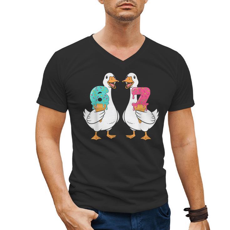 67 Baseball Ice Cream Drip Goose Six Seven Meme Men's V-Neck T-Shirt