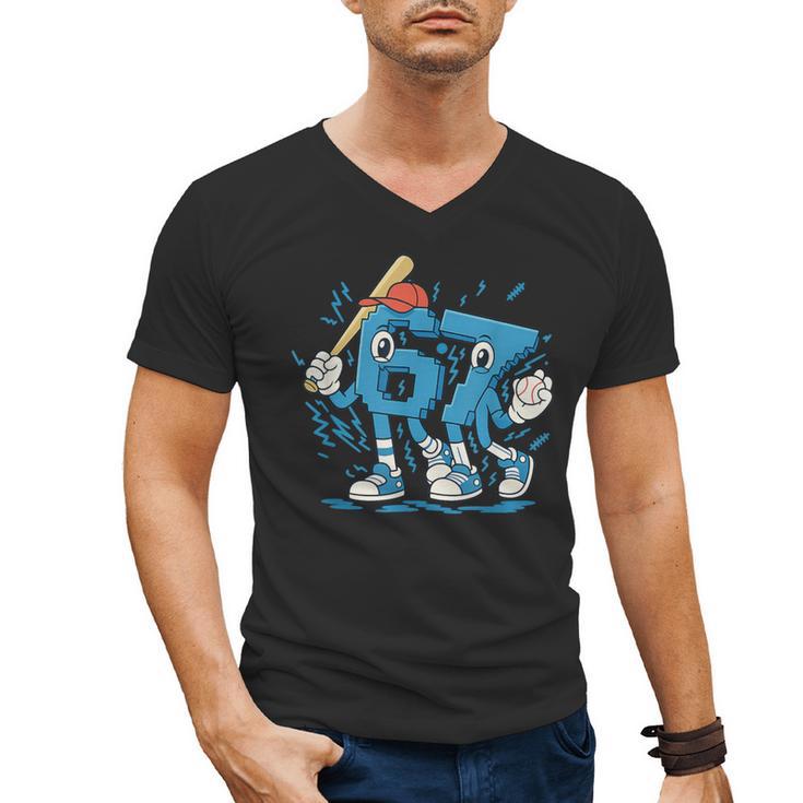 67 Six Seven 6-7 Italian Brainrot Kids Baseball Men's V-Neck T-Shirt
