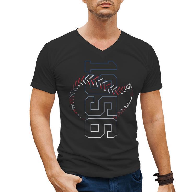 70 Years 1956 Baseball 70TH Birthday Men's V-Neck T-Shirt