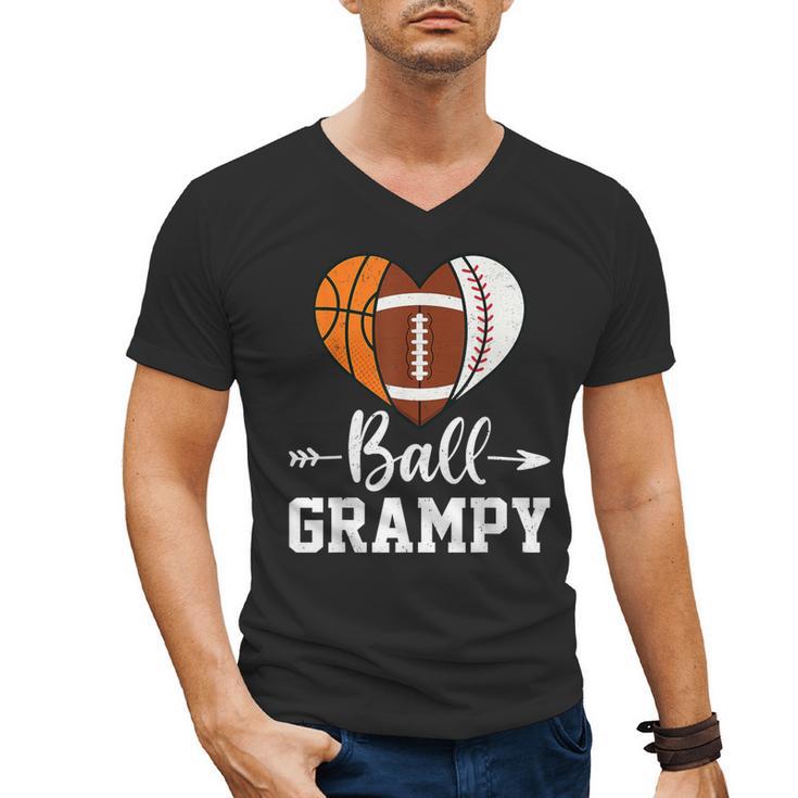 Ball Grampy Basketball Football Baseball Player Men's V-Neck T-Shirt