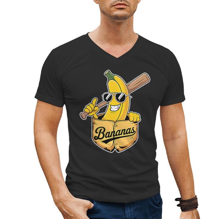 Banana Baseball Fruit Men's V-Neck T-Shirt