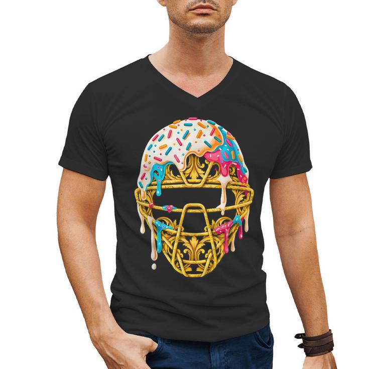Baseball Drip For Boys Ice Cream Drip Youth Boys Catcher's Men's V-Neck T-Shirt