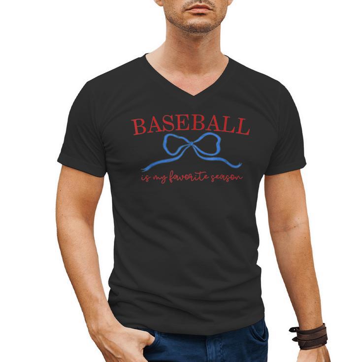 Baseball Is My Favorite Season Shirt Baseball Season Vibes Men's V-Neck T-Shirt