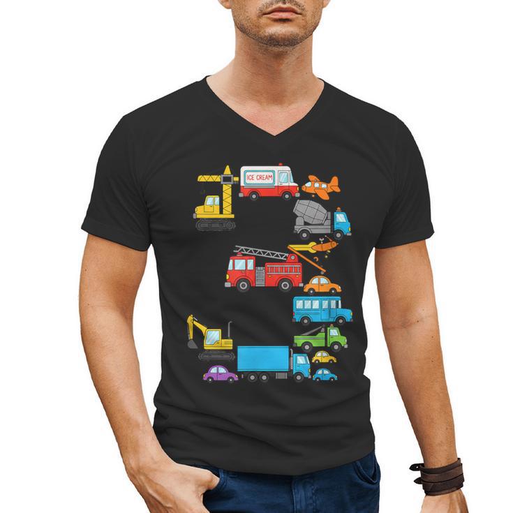 Baseball Ice Cream Drip Vehicles Youth Baseball Drip Men's V-Neck T-Shirt