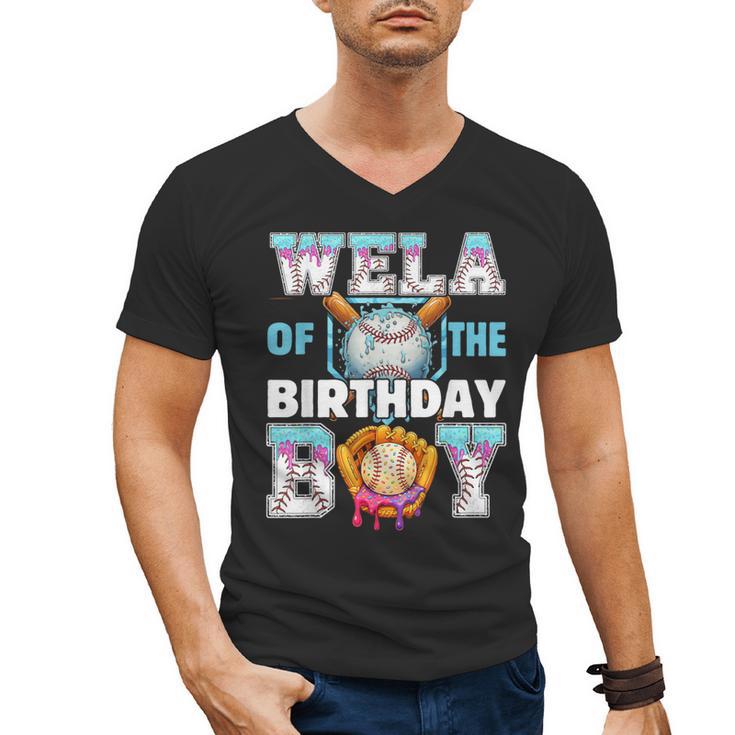 Baseball Ice Cream Drip Wela Of The Birthday Boy Men's V-Neck T-Shirt