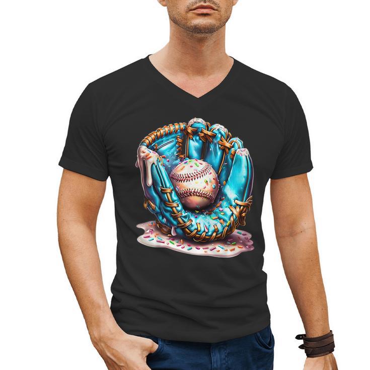 Baseball Lifestyle Apparel Youth Baseball Drip Ice Cream Men's V-Neck T-Shirt