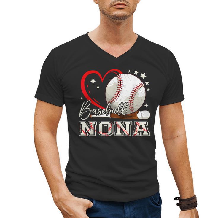Baseball Nona Family Matching Cute Baseball Lover Men's V-Neck T-Shirt