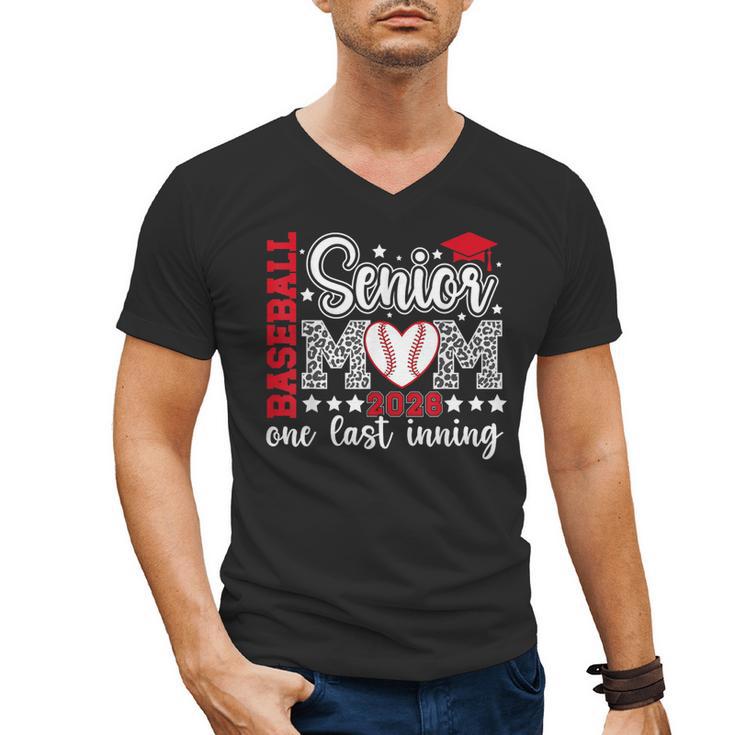 Baseball Senior Mom 2026 Last Inning Baseball Senior Mama Men's V-Neck T-Shirt