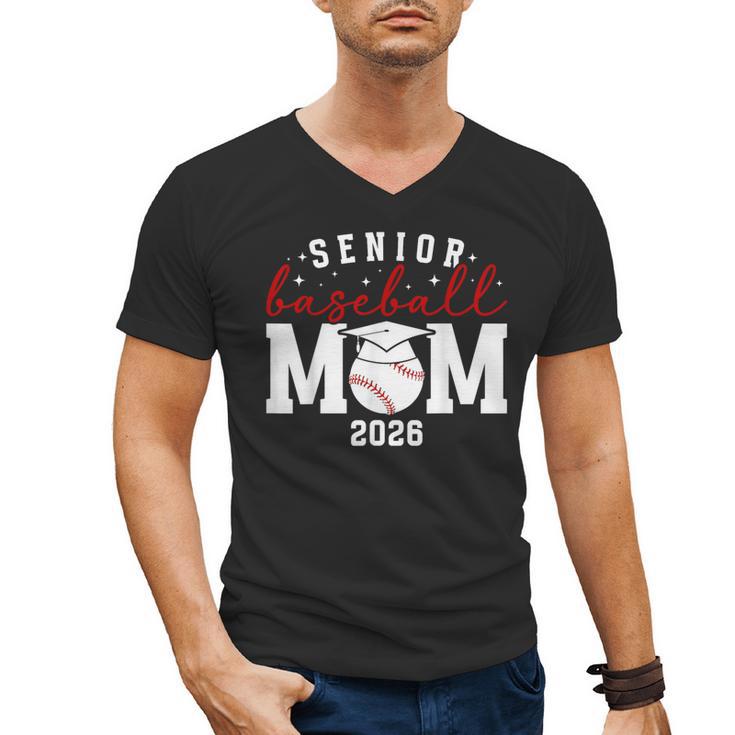 Baseball Senior Mom Of A Senior Baseball Player Mom 2026 Men's V-Neck T-Shirt