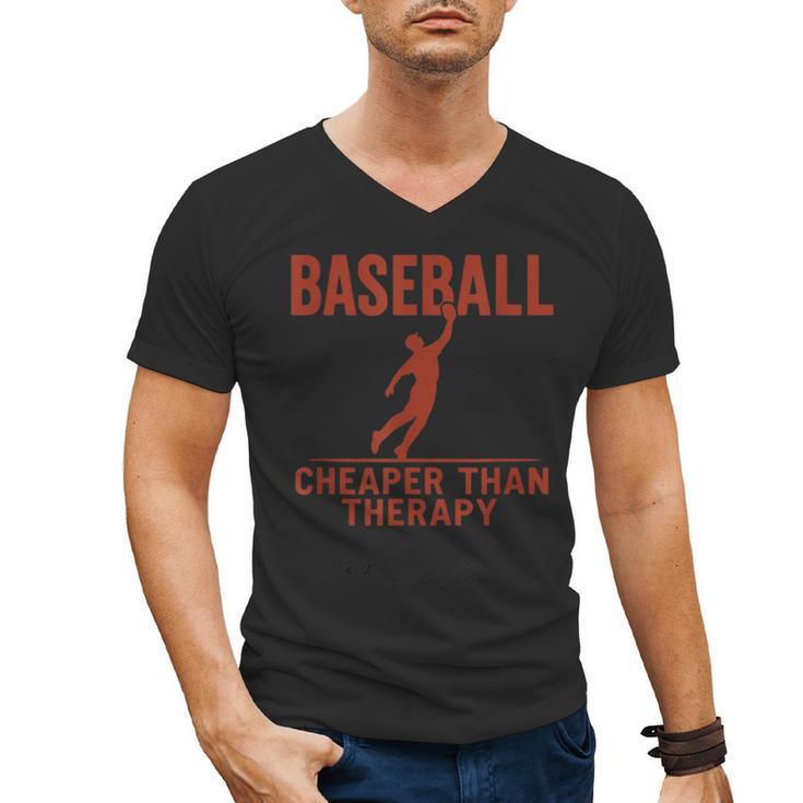 Baseball Tee For Men Women Men's V-Neck T-Shirt
