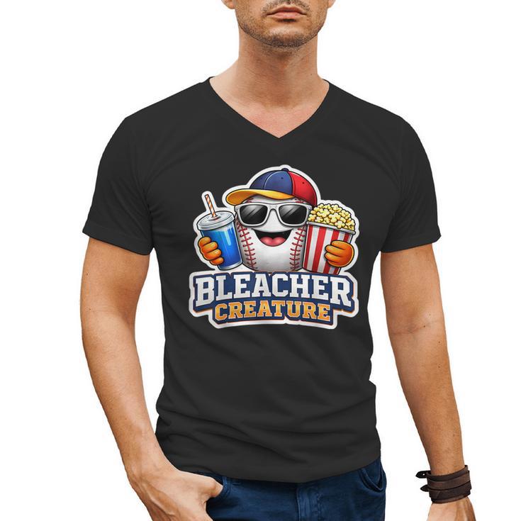 Bleacher Creature Baseball Fan Supporter Game Day Ball Men's V-Neck T-Shirt