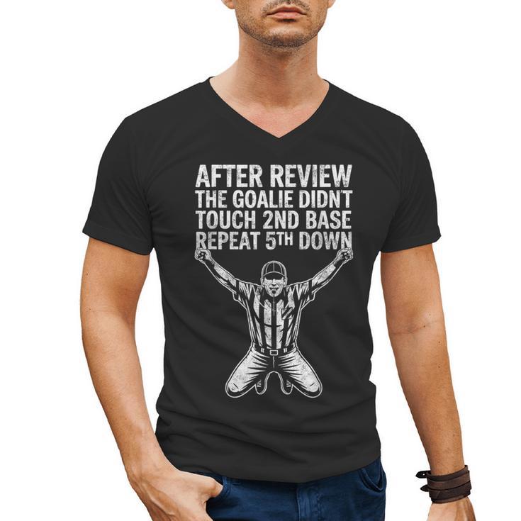 Football Baseball Soccer Referee Joke Tee Football Fan Men's V-Neck T-Shirt
