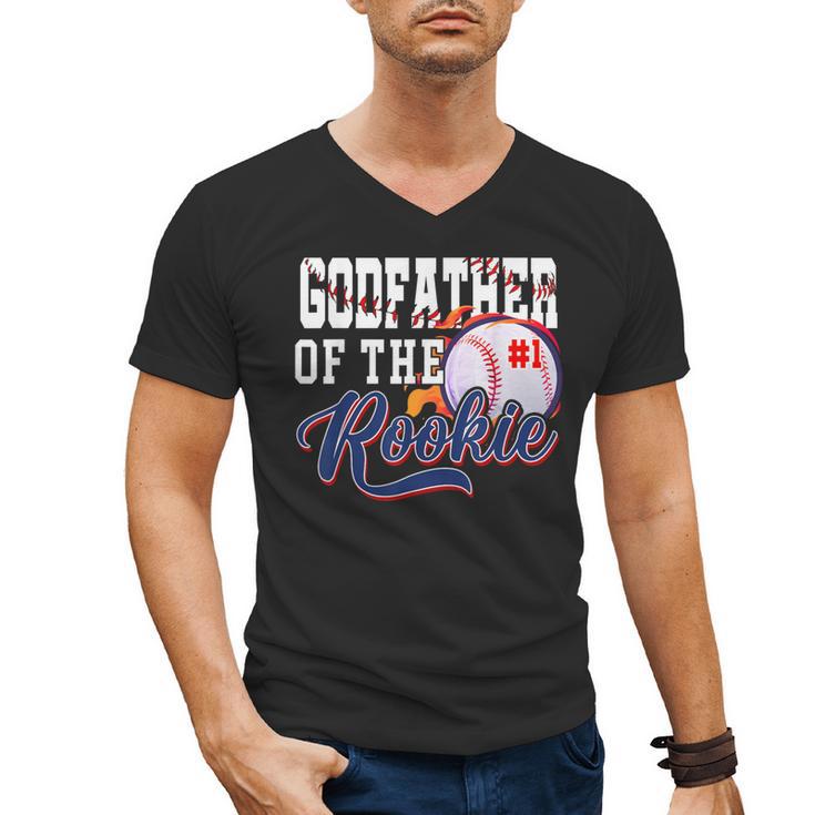 Godfather Rookie Of Year 1st Birthday Baseball Theme Men's V-Neck T-Shirt