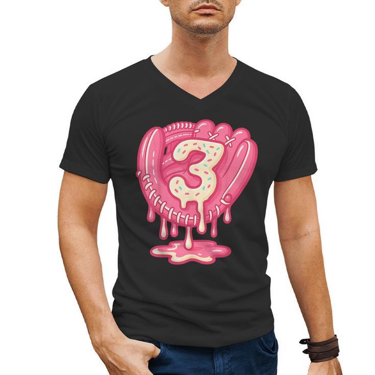 Ice Cream Baseball Glove 3rd Birthday Edition Men's V-Neck T-Shirt
