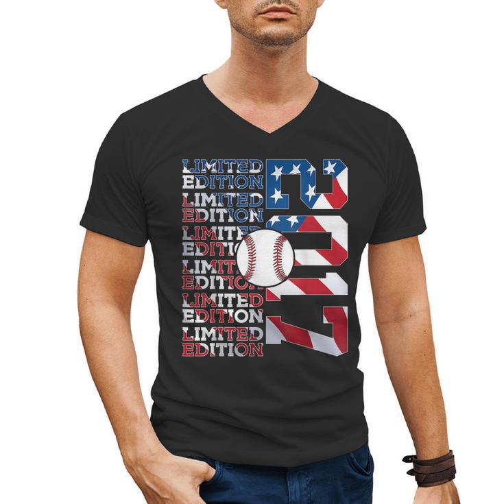 Limited Edition 2017 Baseball 9TH Birthday Men's V-Neck T-Shirt