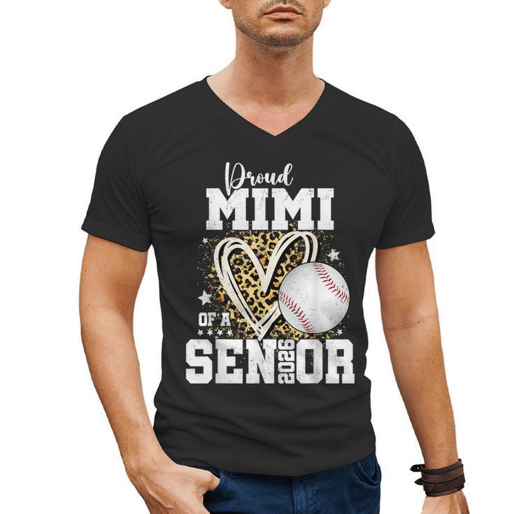 Proud Mimi Of A 2026 Senior Baseball Graduation Leopard Men's V-Neck T-Shirt