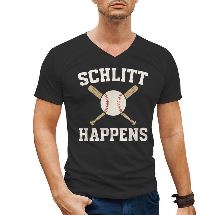 Schlitt Happens Baseball Apparel Love The Bronx Men's V-Neck T-Shirt