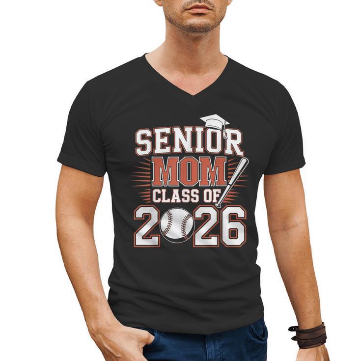 Senior Mom Class Of 2026 Graduate Baseball 2026 Graduation Men's V-Neck T-Shirt