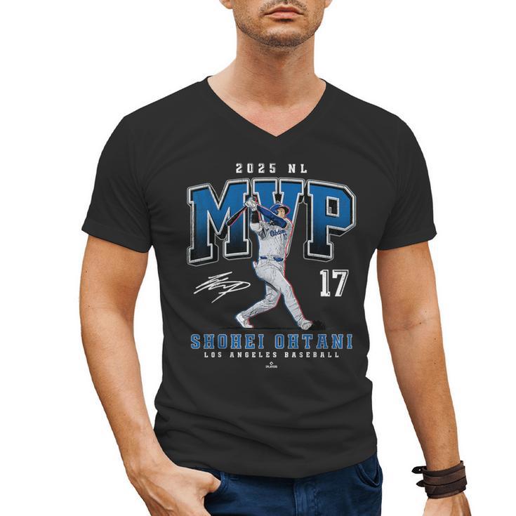 Shohei Ohtani 2025 NL MVP Los Angeles Baseball MLBPA Men's V-Neck T-Shirt