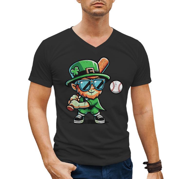 St Patricks Day Leprechaun Baseball Saint Paddys Boys Men Men's V-Neck T-Shirt