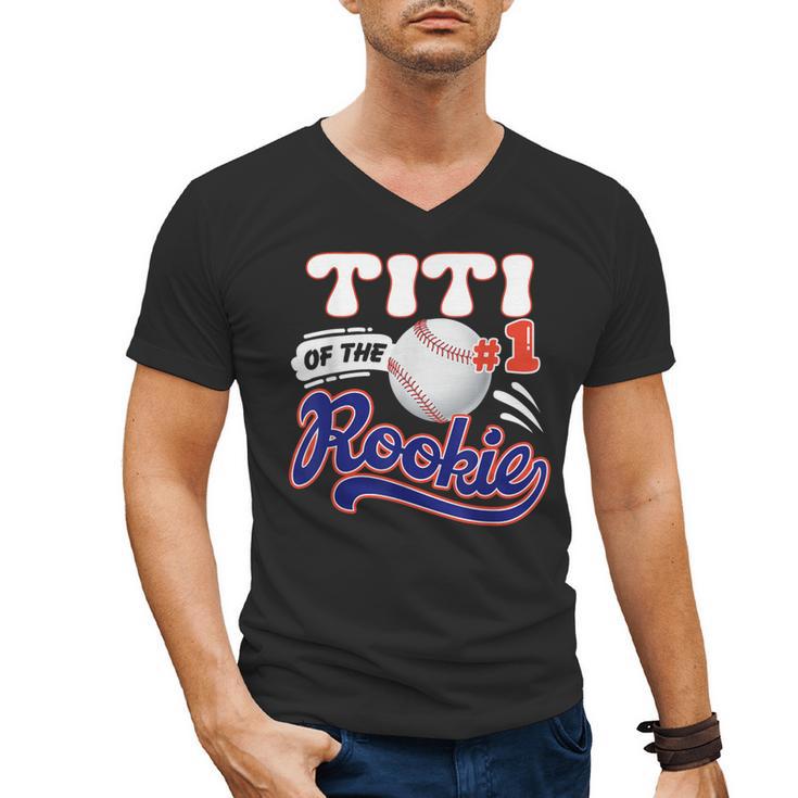 Titi Rookie Of Year 1st Birthday Baseball Theme Matching Men's V-Neck T-Shirt