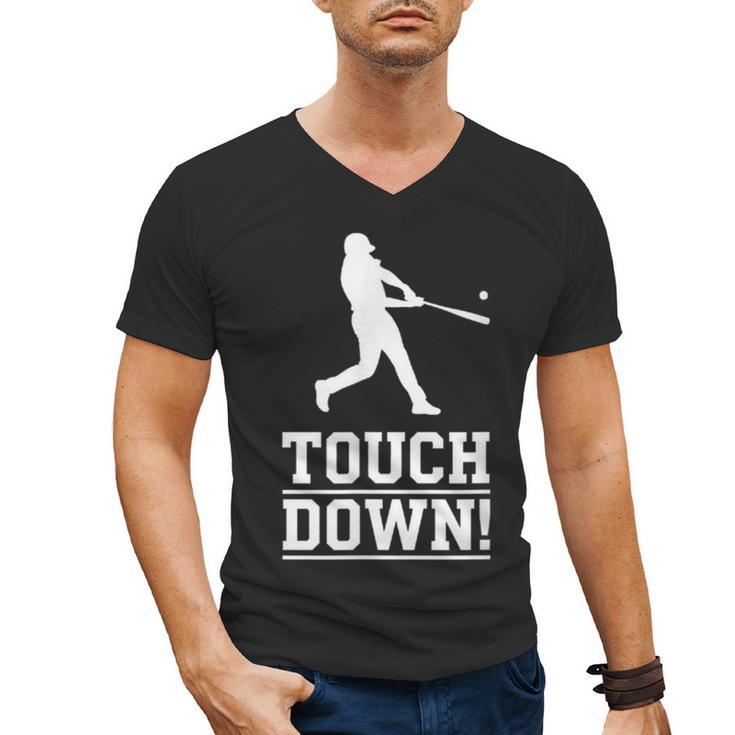 Touchdown Baseball Football Sports Men's V-Neck T-Shirt