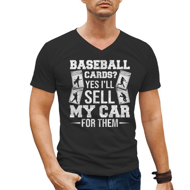 Trading Card Collector Cardboard Baseball Card Collector Men's V-Neck T-Shirt
