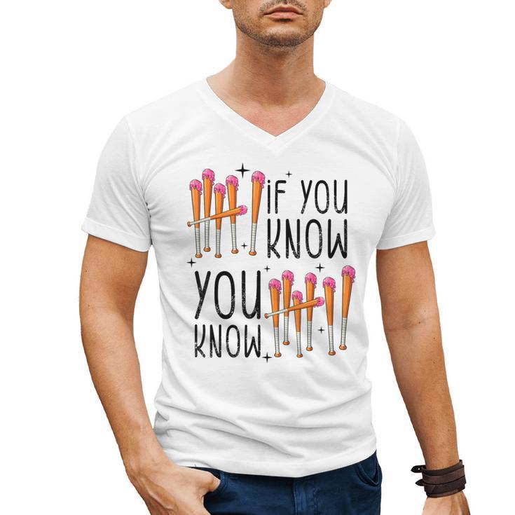 6 7 If You Know You Know Baseball Ice Cream Dip Men's V-Neck T-Shirt