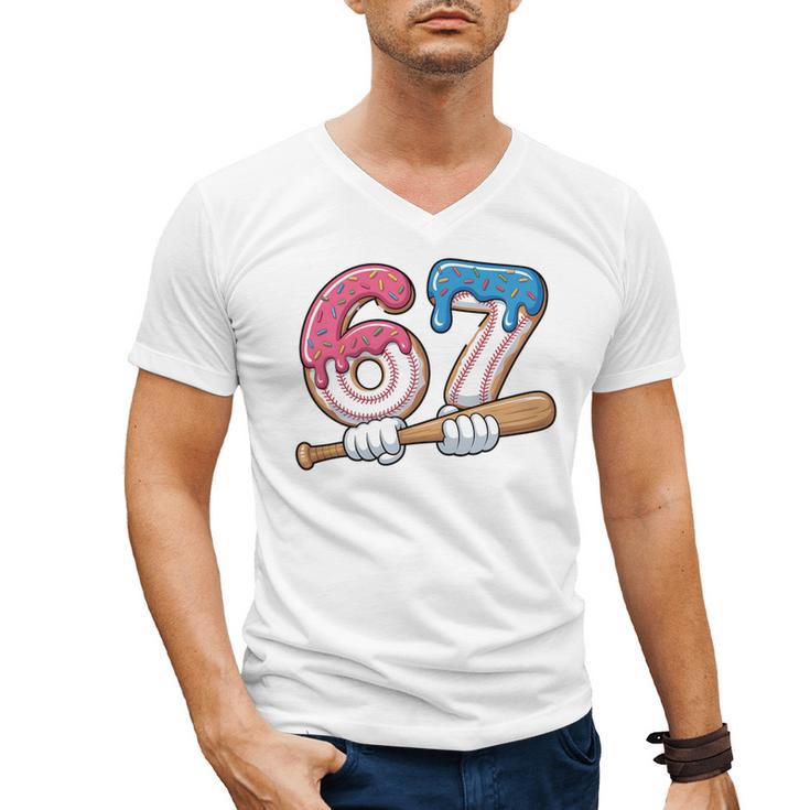 Baseball 67 Kids Ice Cream Drip Six Seven Youth Boys Men's V-Neck T-Shirt