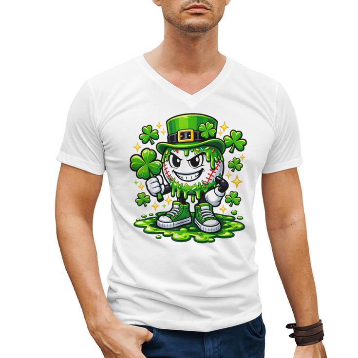 Baseball Drip Icecream Apparel Youth Boy St Patrick Day Men's V-Neck T-Shirt
