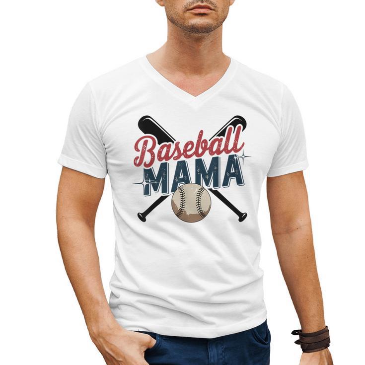 Baseball Mama Squad Proud Sports Mom Game Day Men's V-Neck T-Shirt