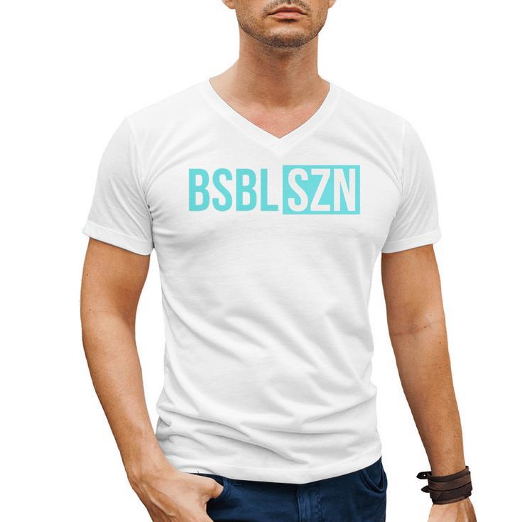 BSBL SZN Baseball Season Game Day Boys Girls Youth Premium Tri-Blend Men's V-Neck T-Shirt