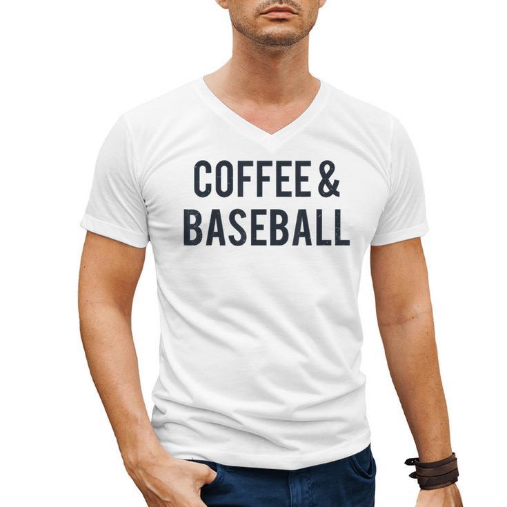 Coffee And Baseball Men's V-Neck T-Shirt