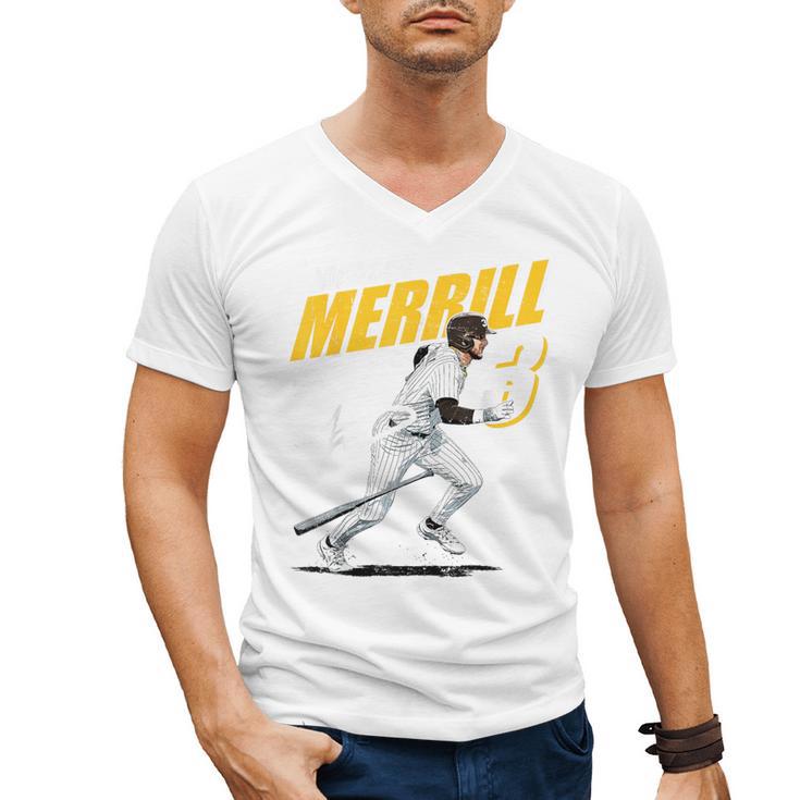 Jackson Merrill San Diego MLB Baseball Player MLBJME204M Men's V-Neck T-Shirt