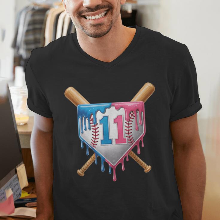 11th Birthday 11yr 2014 Baseball 11 Player 11th Birthday Men's V-Neck T-Shirt 11th Birthday 11yr 2014 Baseball 11 Player 11th Birthday Men's V-Neck T-Shirt
