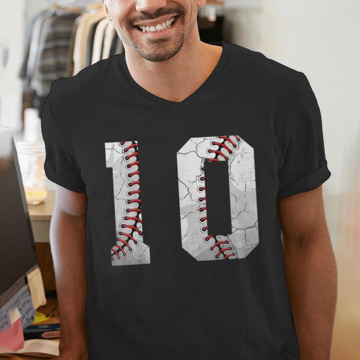 2016 10th Birthday Baseball Boys Kids Ten 10 Tenth Men's V-Neck T-Shirt 2016 10th Birthday Baseball Boys Kids Ten 10 Tenth Men's V-Neck T-Shirt