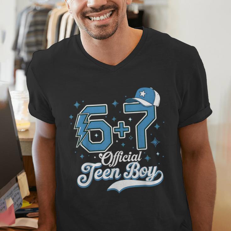 6 7 Meme Official Teenager 13th Birthday Baseball Boy Men's V-Neck T-Shirt 6 7 Meme Official Teenager 13th Birthday Baseball Boy Men's V-Neck T-Shirt