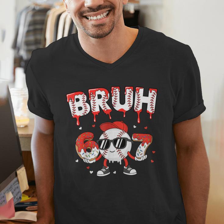 67 Bruh Valentines Baseball Boys Kids Six Seven 6 7 Men's V-Neck T-Shirt 67 Bruh Valentines Baseball Boys Kids Six Seven 6 7 Men's V-Neck T-Shirt