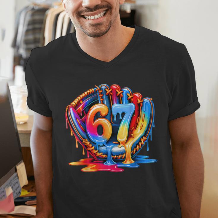 67 Drip Baseball Life Style 101 Apparel Youth Drip Kids Meme Men's V-Neck T-Shirt 67 Drip Baseball Life Style 101 Apparel Youth Drip Kids Meme Men's V-Neck T-Shirt