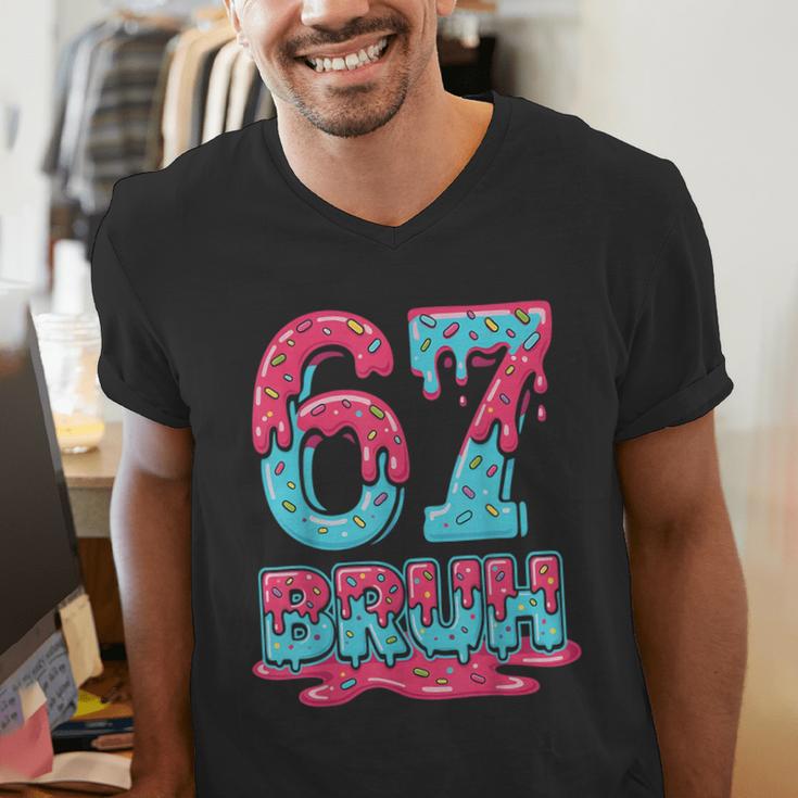 67 Ice Cream Drip Baseball For Men Women Kids Men's V-Neck T-Shirt 67 Ice Cream Drip Baseball For Men Women Kids Men's V-Neck T-Shirt