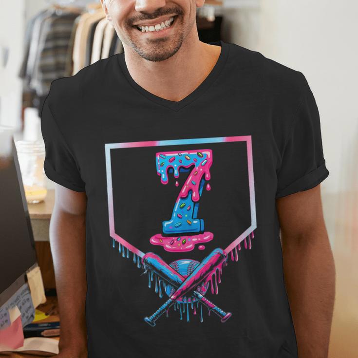67 Six Seven Meme Baseball Ice Cream Drip 67 Gen Alpha Slang Men's V-Neck T-Shirt 67 Six Seven Meme Baseball Ice Cream Drip 67 Gen Alpha Slang Men's V-Neck T-Shirt